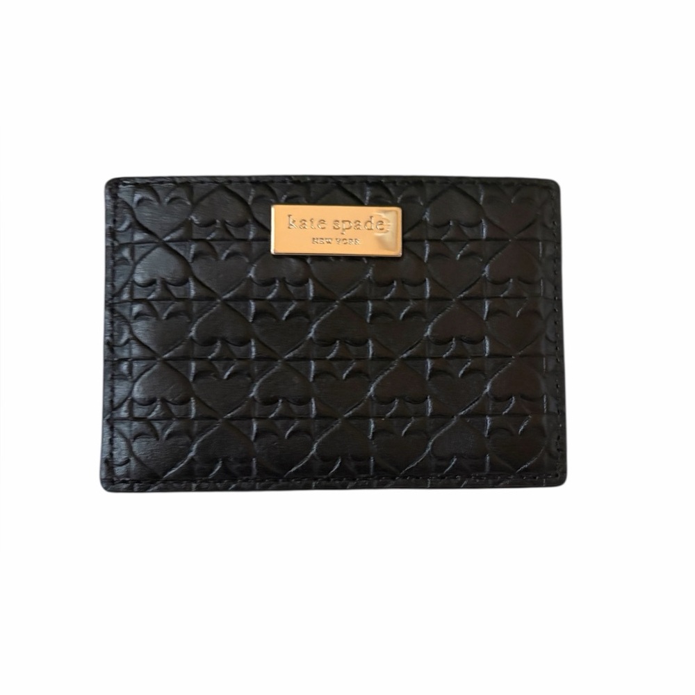 Kate Spade Black Embosses Card Holder